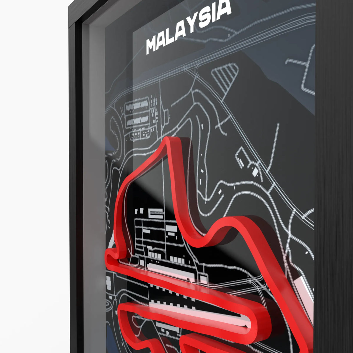 Malaysia 3D-Poster – Nahaufnahme des Sepang-Streckenreliefs
